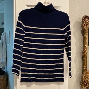 Halogen Striped Turtleneck Sweater